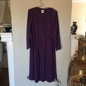 Vintage Leslie Fay Floral Dress Size 14